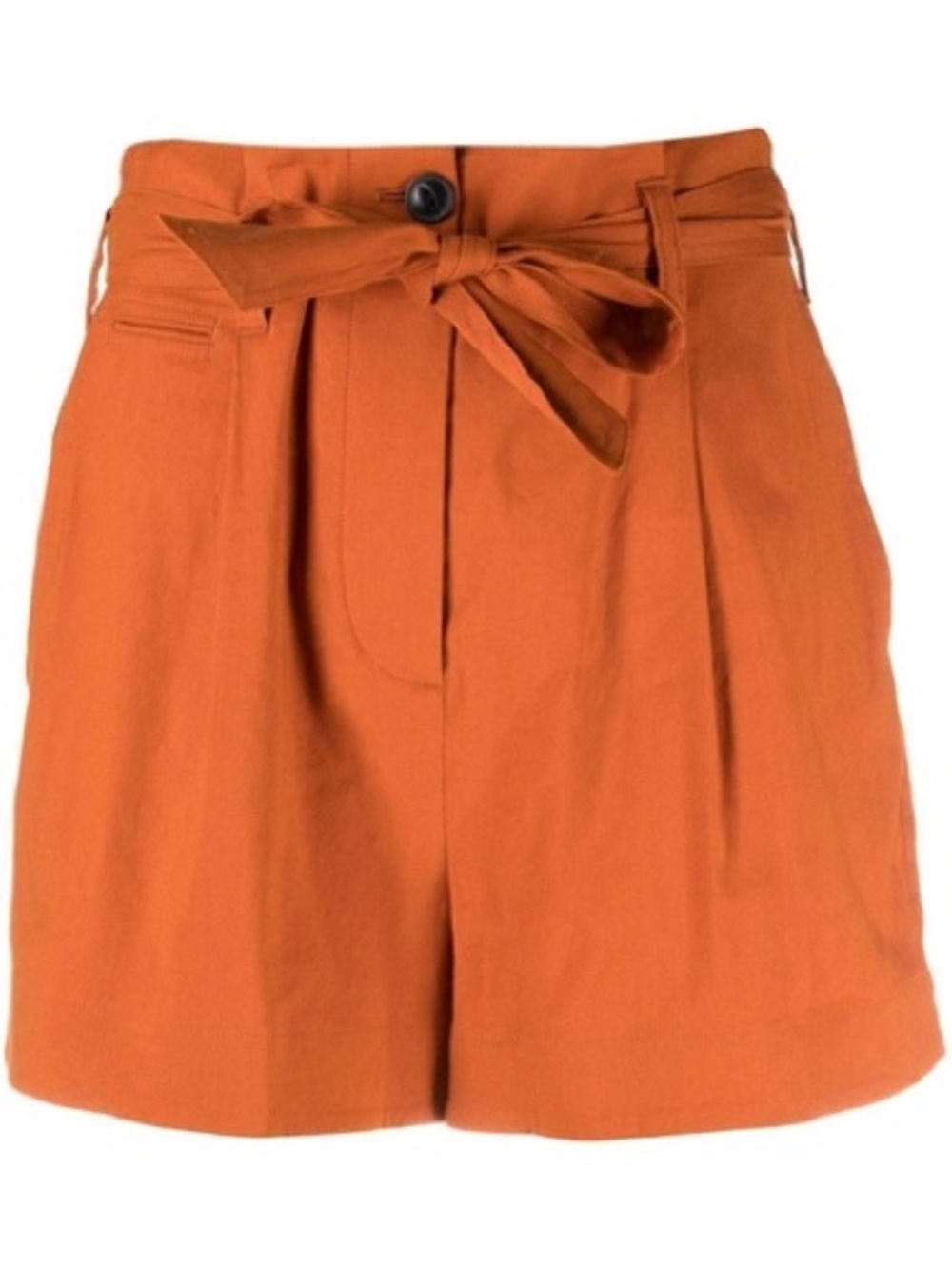 Rag & Bone River Belted Linen Shorts in Rust, sz US 8 / M, new without tags